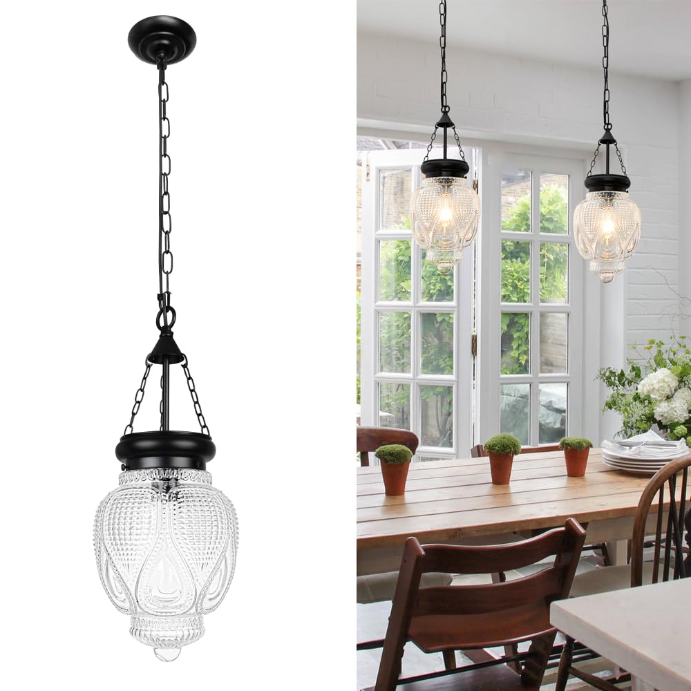 Black Pendant Lights Kitchen Island, Glass Vintage Kitchen Island ...