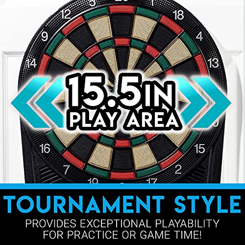 Franklin Sports Electronic Dart Board Set Soft Tip Electric Dartboard