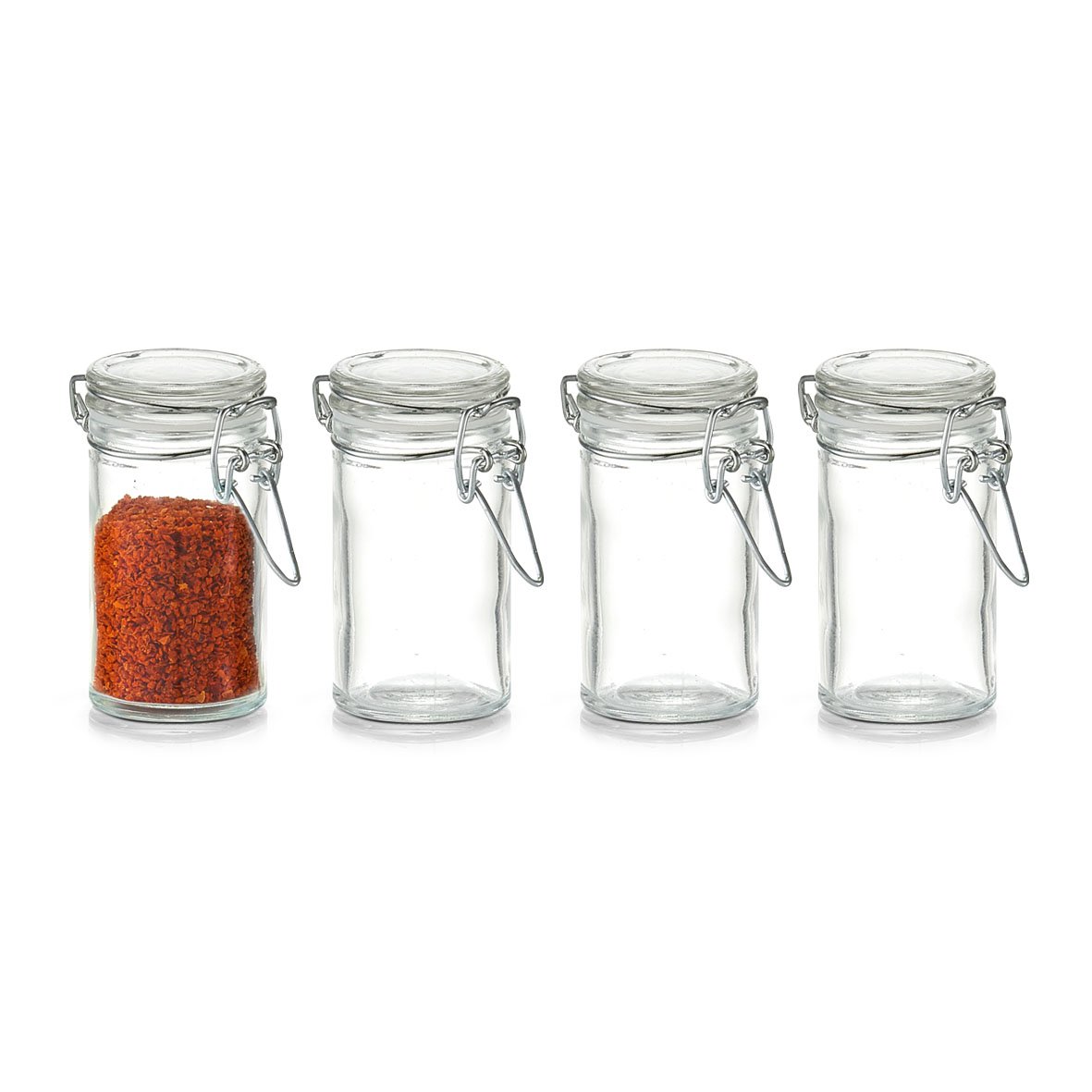 Zeller Spice Jars, Transparent, 4-Piece