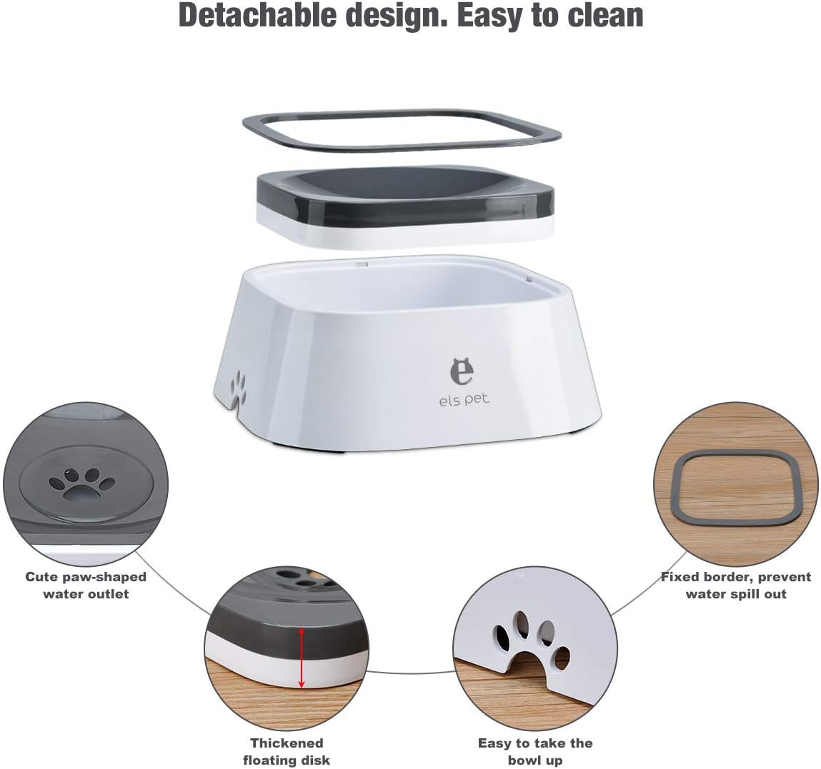Non Spill Dog Water Bowl, Splash-Free, No Spill, Anti-Choking Dog Bowl, Vehicle Carried Pet Water Bowl for Dogs Cat, Puppy - Image 4