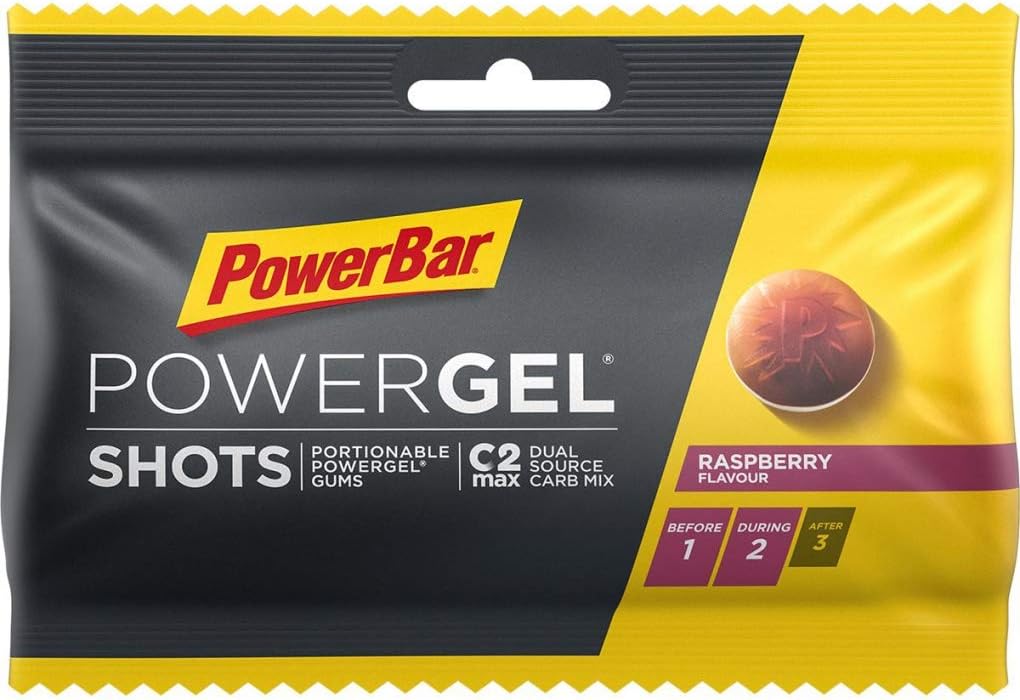 PowerGel Shots PowerBar 8 Envelopes (72 Gummies) Raspberry