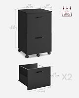 VASAGLE 2-Drawer Filing Cabinet Mobile File Cabinet for Home Office view 9