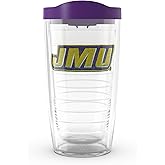 Tervis Made in USA Double Walled James Madison University JMU Dukes Insulated Tumbler Cup Keeps Drinks Cold & Hot, 16oz, Primary Logo