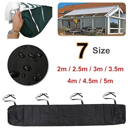 king do way Markise Abdeckhaube Schutzhaube Abdeckung Schutzhülle für Markisen Outdoor Wasserdicht, für die Lagerung im Winte