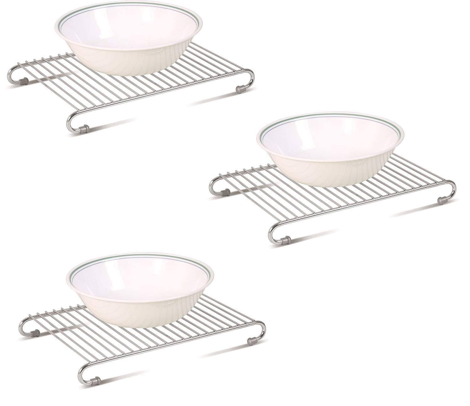 Buy SAJANI Kitchen Stainless Steel Hot Plate Stand Pack of 3