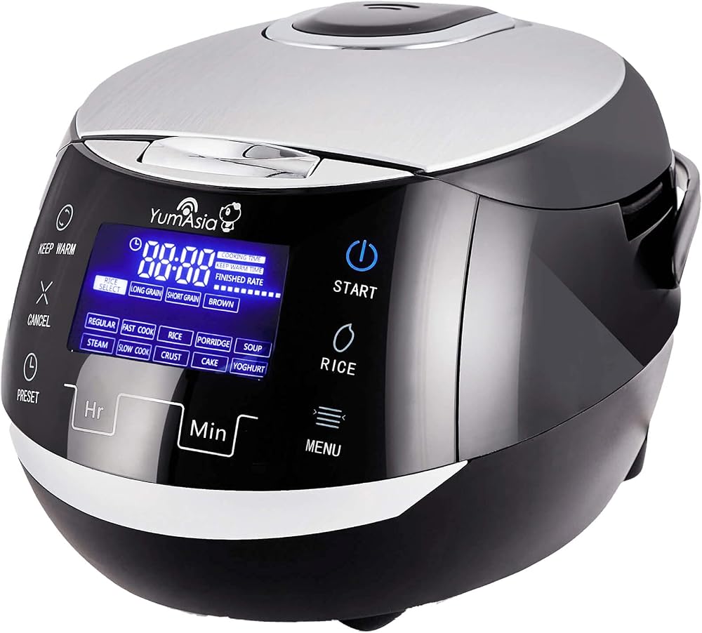 Yum Asia Sakura Rice Cooker 8 Cup Fuzzy Logic Ceramic Bowl UK EU 220-240V