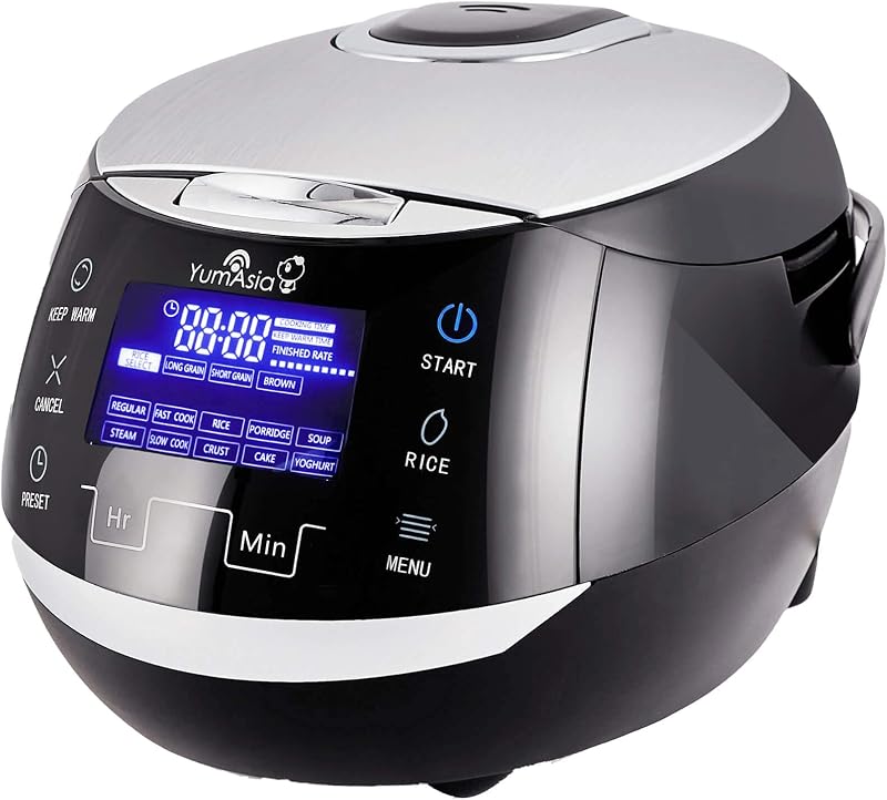 Yum Asia Sakura Rice Cooker 8 Cup Fuzzy Logic Ceramic Bowl UK EU 220-240V