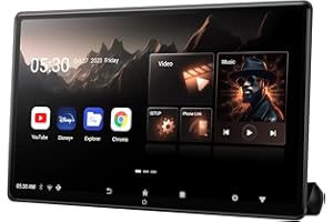 SEVENTOUR 15.6 inch 4K Android Car TV Headrest Monitor for Cars Back seat Rear Entertainment System, Support Wireless Phone Link Touch Screen,with WiFi/Bluetooth/HDMI/USB/Video Player 2G+32G (1*PC)