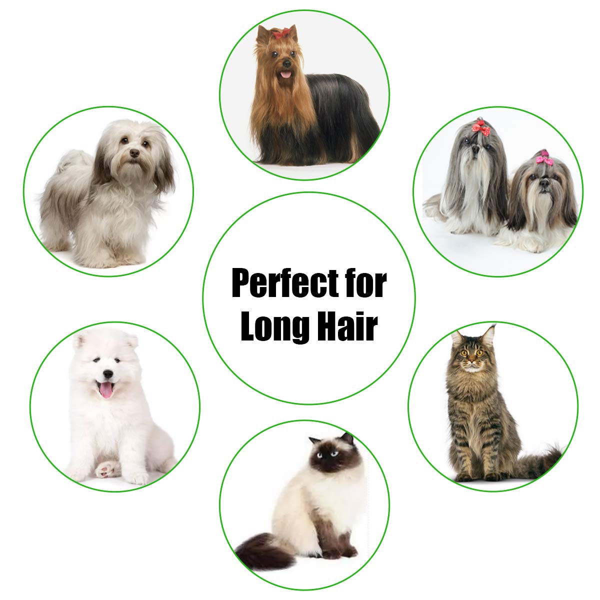 WLWQ Best Dematting Tool for Dogs - Dog Grooming Comb for Undercoat Removal