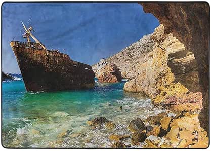 Amazon.com: Living Room Area Rug, Shipwreck, Wreck by ...