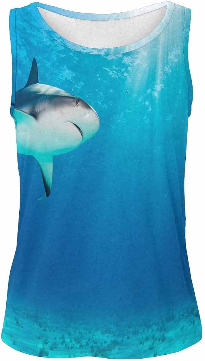 InterestPrint Graphic Design Vest Tank Tops for Women Beach T-Shirt