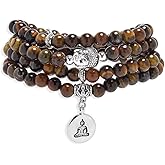 oasymala 108 Mala Beads Bracelet/Necklace with Buddha Charm – Meditation Beads, Yoga Jewelry, Prayer Beads, Zen Necklace – Ideal Gift for Spiritual Practice