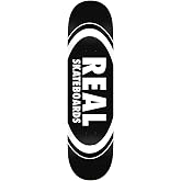 Real Team Classic Oval Skateboard Deck - Black - 8.25"