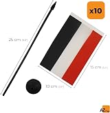 AZ FLAG Set of 10 Yemen Table Flags 4x6 in Polyester with 10in Pole view 3