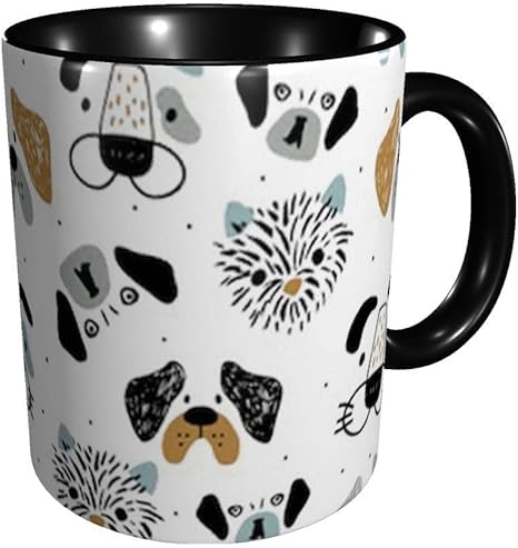 Amazon Co Jp マグカップ 犬 北欧柄 コーヒーカップ ティーカップ コップ かわいい 陶器 330ml ホーム キッチン