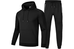 Rdruko Men's Tracksuits Sweatsuits 2 Piece Set Jogging Athletic Hoodie and Sweatpants Set for Men
