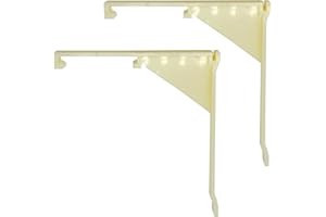 OHIY 2 pcs Champion Vertical Blind Valance Clip 810510 Hanger Bracket for 3-1/2 in Smooth Valances, Alabaster Material