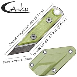 Ccanku C1146 Fixed Blade Knife,440C Blade G10
