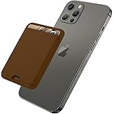 iLodn Magnetic Wallet Compatible with MagSafe for iPhone 17 16 15 14 13 12 Pro Max Air Plus Model, Mag 3 Safe Card Holder Stick on Accessories for Cell Phone & Case, Amber