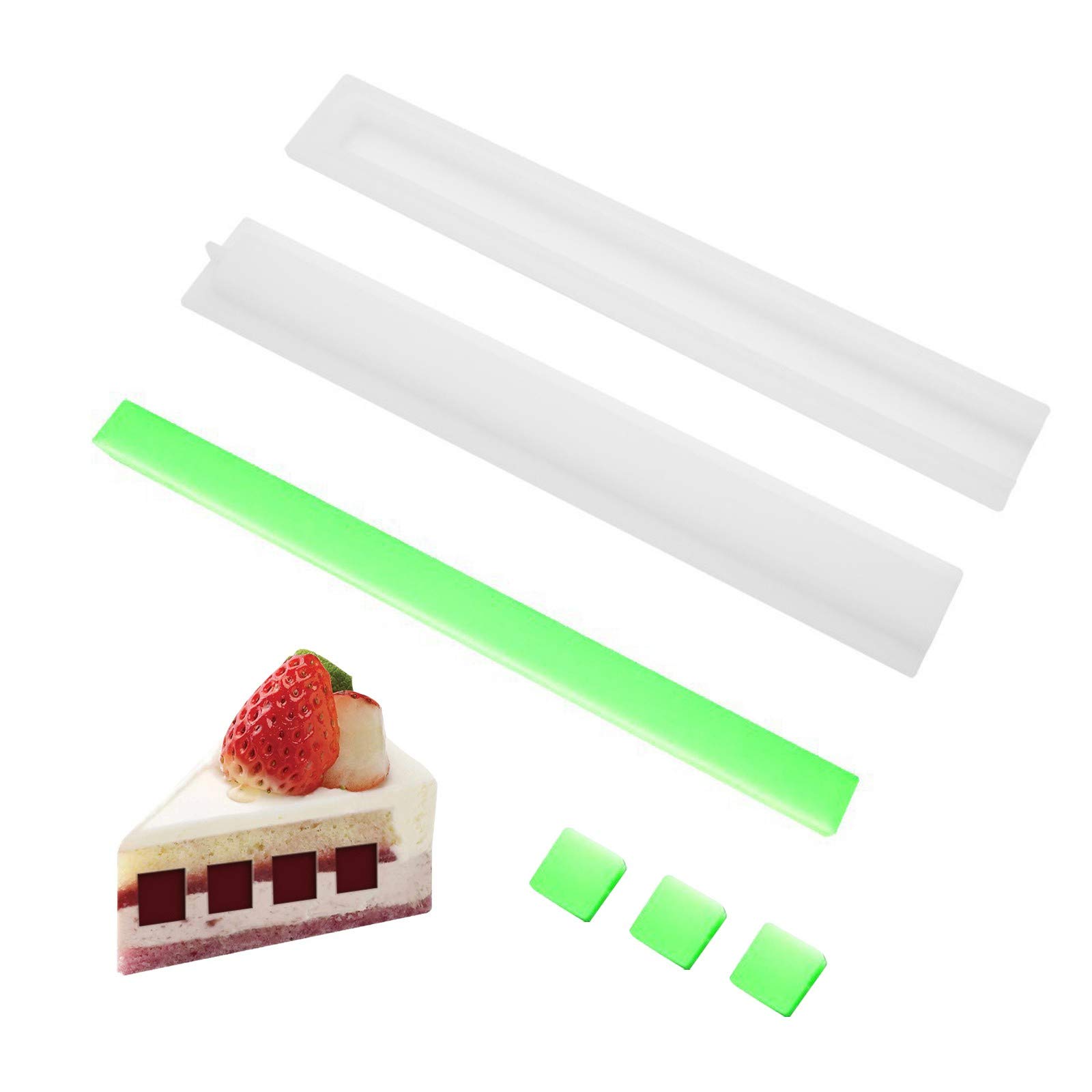 LaceDaisy Silicone Mold, Square DIY Baking Mold for Cakes, Soaps, Puddings, Chocolates, Candles, Jellies, Aromatherapy Stones and other Crafts, Reusable, Food Grade, Heat Resistant