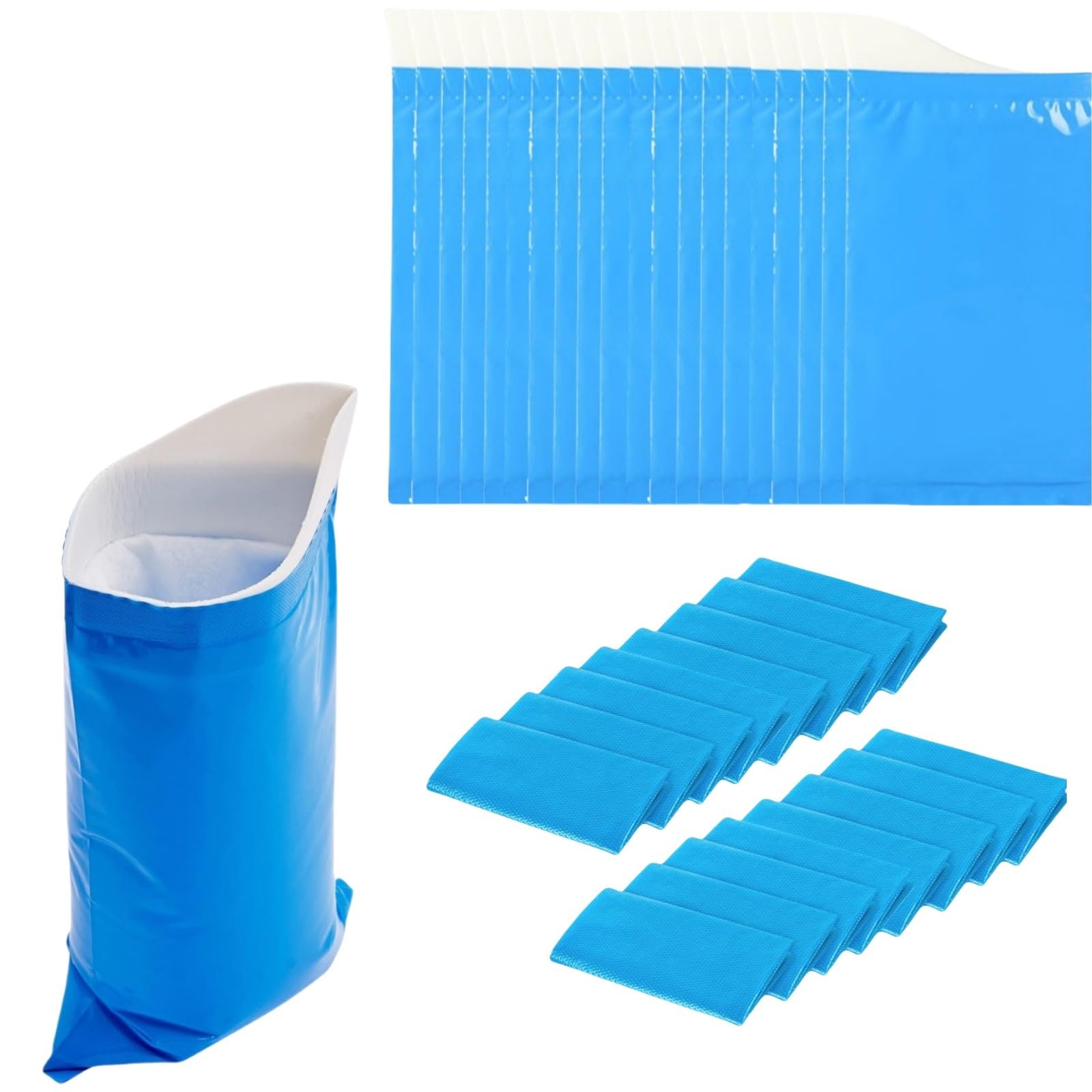 flintronic 16Pcs Disposable Urine Bags, 700ML Emergency Toilet Pee Bags, Portable Urine Bags for Men Women Kids Patient and Pregnant, Vomit Bags Travel Urinals for Camping Travel and Traffic Jam