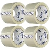 ULINE S-1893 Industrial Plus Tape - 2.6 Mil, 3" x 55 yds, Clear (Pack of 4)