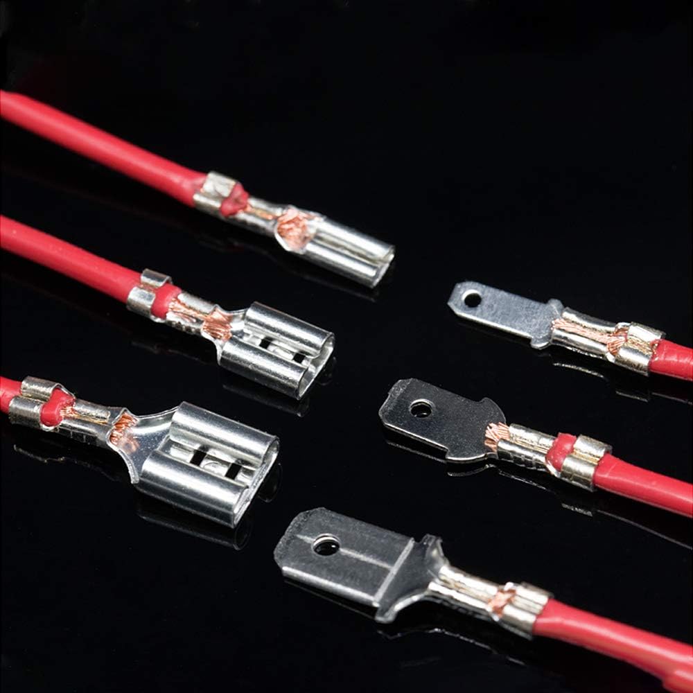 270 Pieces Male and Female Wire Spade Connector DOrange 2.8/4.8/6.3mm