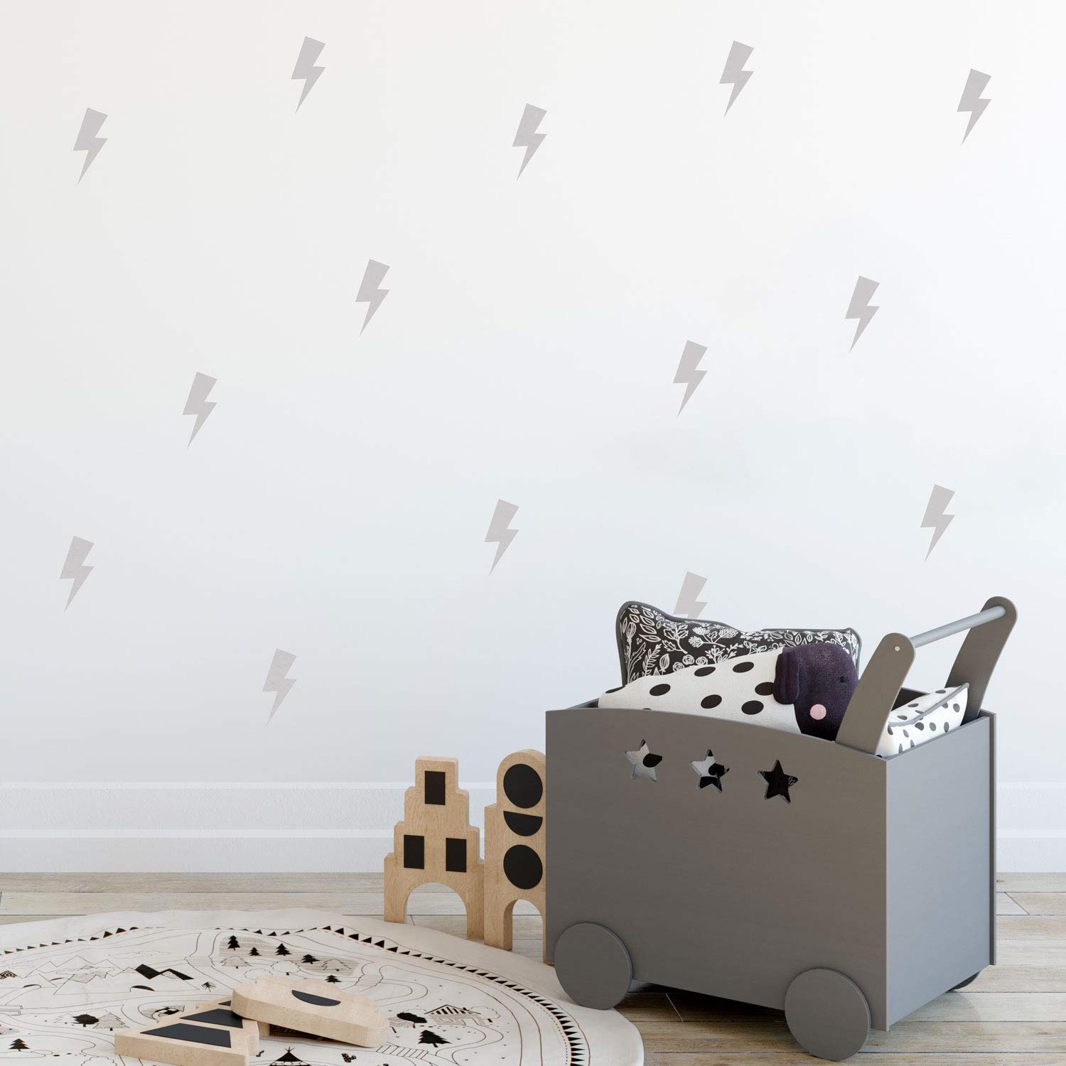 Lightning bolt wall stickers | Lots of colours options available | Perfect for a baby's nursery or child's bedroom