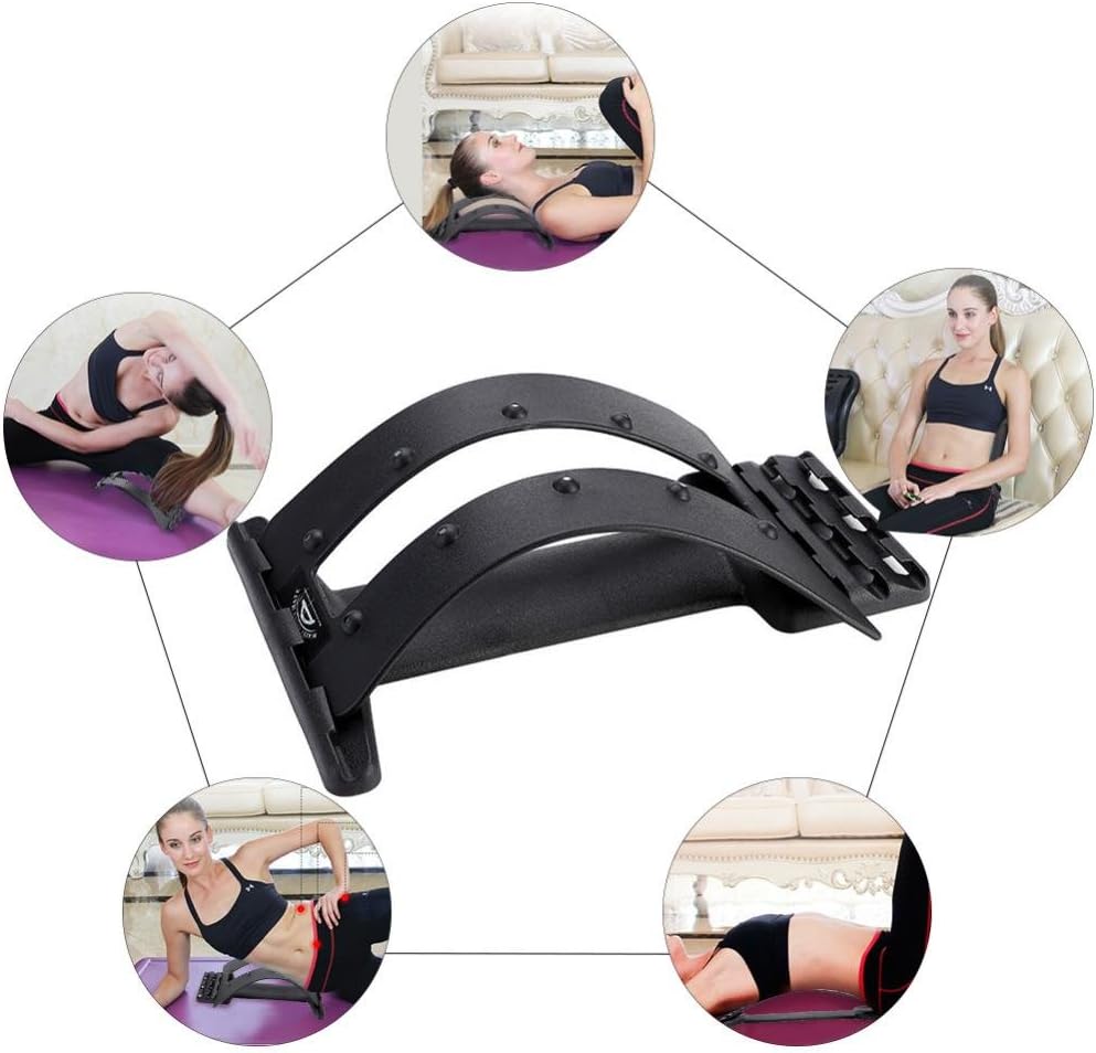 Magnet Spine Massager, Multi-Level Upper and Lower Back Supporter Lumbar Stretcher Back Spine Massage Waist Pain Relief Relax: Health & Personal Care