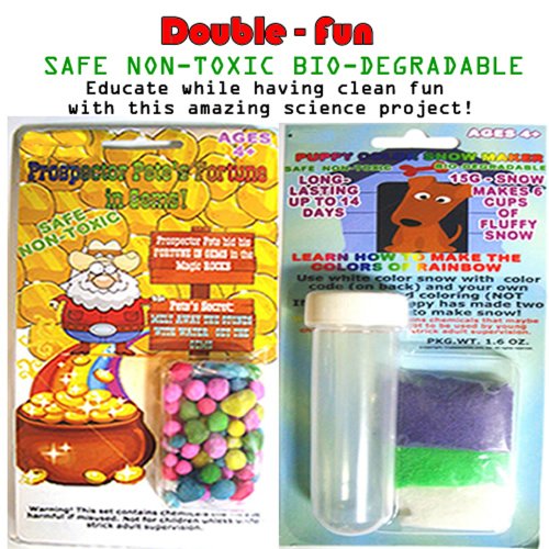 Bundle: Prospector Pete's Fortune in Gems and Instant Color Snow with test tube