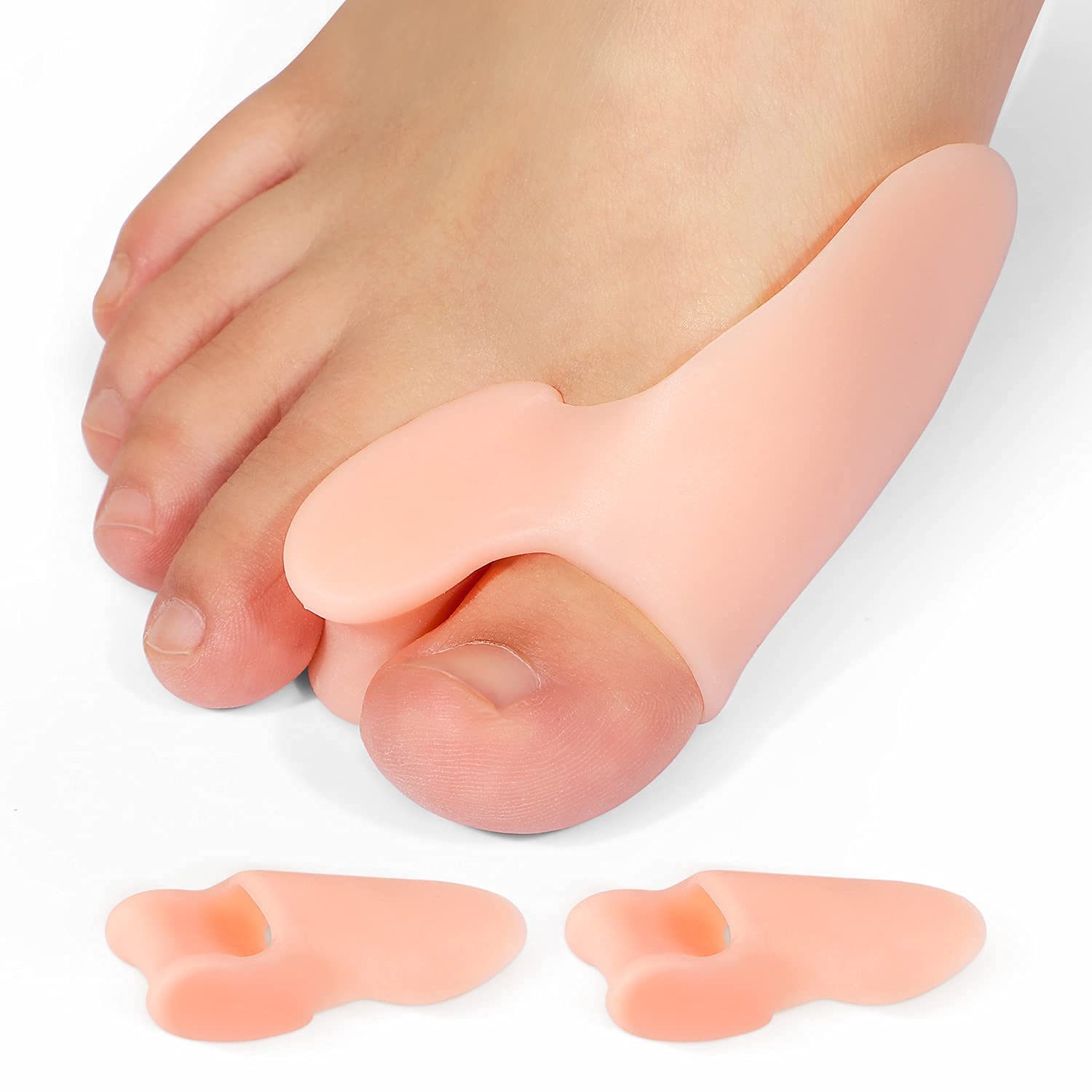Promifun Bunion Cushion Protector, 10 Packs of Bunion Corrector Pads with Separator for Big Toe, Gel Shield for Foot Pain Relief, Calluses, Corns,Bunion Correctors for Women&Men