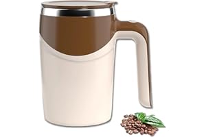 FOXNSK Rechargeable Self Stirring Mug, Self Stirring Coffee Mug Automatic Magnetic Stirring Coffee Mug Self Mixing Coffee Mug Rotating Home Office Travel Mixing Cup Suitable for Coffee/Milk