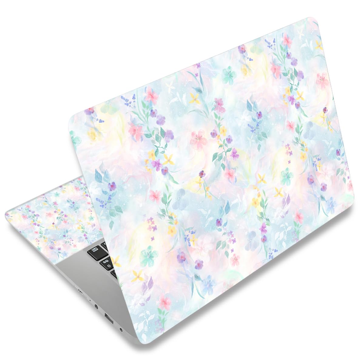Photo 1 of ++8 PACK+++Laptop Skin Sticker 12.1 13 13.3 14 15 15.6 Inches Netbook Sticker Decal Reusable Universal Notebook PC Art Personalized Protector by AORTDES (AD-NEK-83 Colorful Flowers)