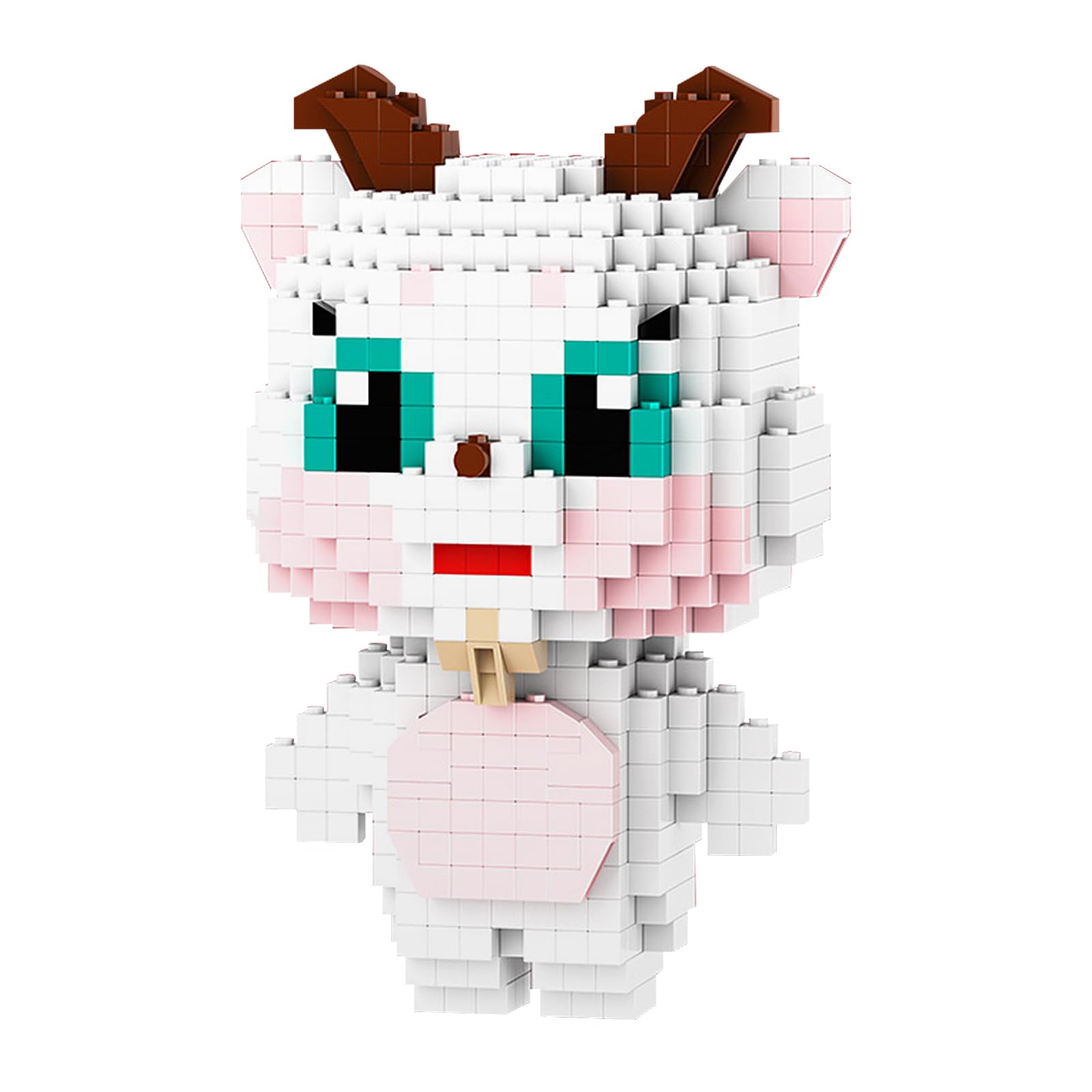 Larcele Micro Building Blocks Animal Set, DIY Mini 3D Building Toy Bricks,1032 Pieces KLJM-10 (Sheep)