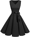 Robe Ete Femme Robe Vintage Années 50 - Col V Et Manches Courtes - Soirée, Mariage, Cocktail - Bbonlinedress Tenue Mariage Guest
