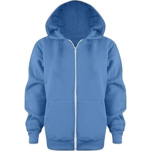 Qxutpo Kids Zip Up Hoodie School Uniform Boys Girls Zipper Sweatshirt Oversized Y2K Fall Hooded Jackets Preppy Clothes