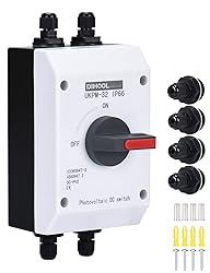 DIHOOL Solar Disconnect Switch,32 Amp DC1200V 4P
