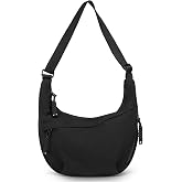 Convgo Sling Bag for Men Women, Lightweight Arch Moon Crossbody Bag, Water Repellent Chest Fanny Pack for Hiking Travel Running Biking Commute, Black