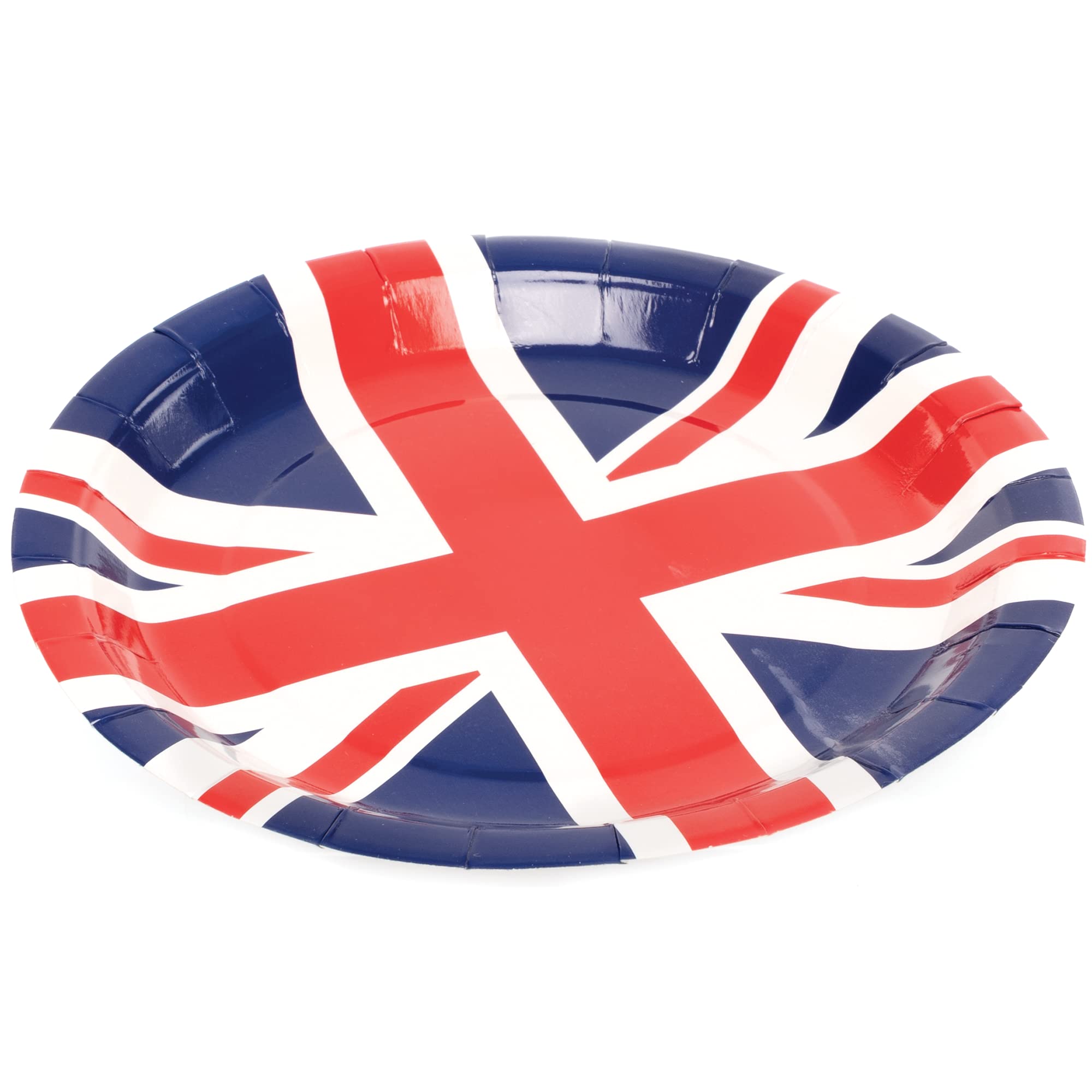 Baker Ross PJ148 Union Jack Paper Plates for VJ Day 80th Anniversary - Pack of 20, Union Jack Party Supplies,23 centimetres