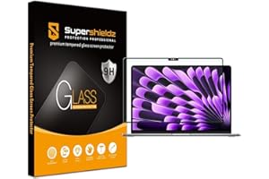Supershieldz Designed for MacBook Air 15 inch (M3/M2 Chip, 2024/2023 Released) Tempered Glass Screen Protector, 0.33mm Anti Scratch, Bubble Free