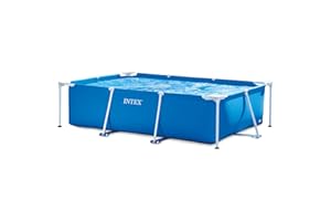 INTEX Rectangular Frame 8 ft 6 in x 5 ft 3 in x 25 in Above Ground Pool, Swimming Pool with Steel Frame, Pump Not Included