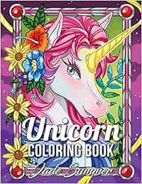 Unicorn Coloring Book: An Adult Coloring Book with Magical Animals ...