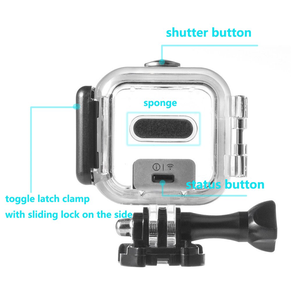 MyArmor 45m Underwater Waterproof Diving Housing Replacement Shell Case with Bracket Accessories for Gopro Hero 4/5 Session Camera