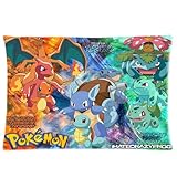 Hot Sale Custom Pokemon Poster Zippered Pillow Case 20x30 (Twin Sides Print)