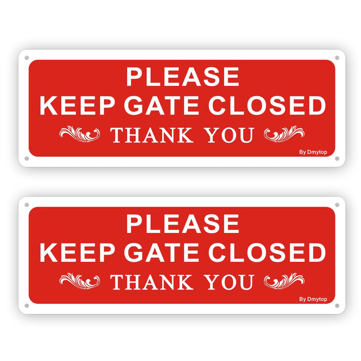 2 Pack Please Keep the Gate Closed Sign, 25 x 9 x 0.1 cm Rust Free Rust Free Aluminum UV Protected Weather Resistant Durable Ink Easy to Mount