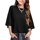 Girls Short Sleeve Sweaters 2026 Teen Spring Croped Summer Fashion Outfits Crewneck Lightweight Pullover Sweater Tops