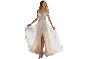 SEIM Lace Appliqued Wedding Dresses for Bride 2025 Beach Wedding Bridal Gowns for Women SE002