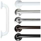 Vive Grab Bar for Showers - Bathroom Antislip Handrail for Seniors/Elderly | Assistance Product, Heavy Duty Shower Handles, Handicap Grab Bars, Stainless Steel, Multipurpose, 440 lbs (White)