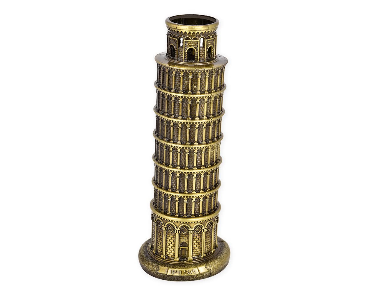 SCSpecial Metallic Leaning Tower of Pisa Statue 6 Inch Souvenir Figurines Tower Model Kit for Home Decoration, Party