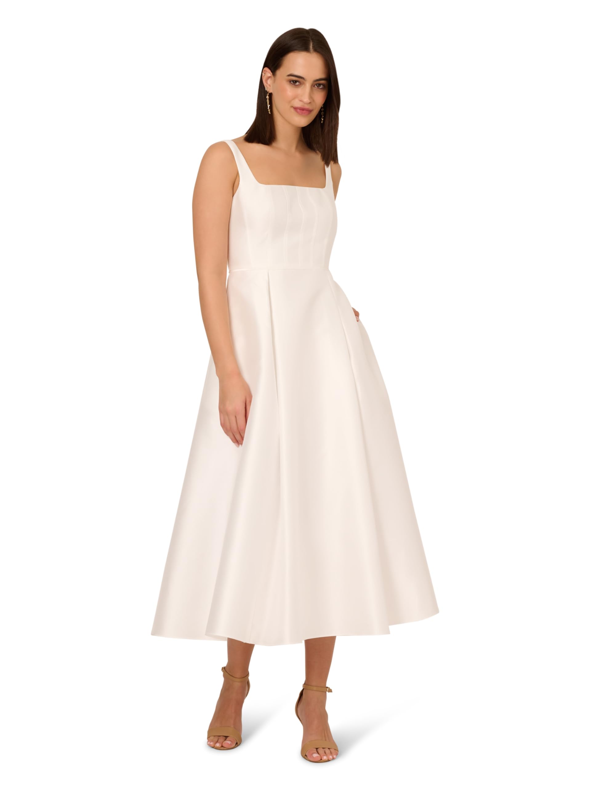 Photo 1 of Adrianna Papell Women's Mikado Ankle Dress, Ivory